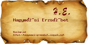 Hagymási Erzsébet névjegykártya