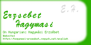 erzsebet hagymasi business card